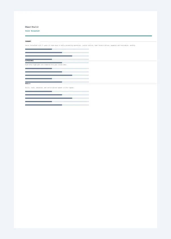 Classic One template preview
